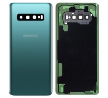 Задняя крышка для Samsung S10/ SM-G973 (со стеклом камеры) (CE) (зеленый)
