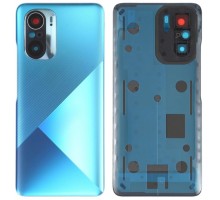 Задняя крышка для Xiaomi Poco F3 (со стеклом камеры) (CE) (синий)