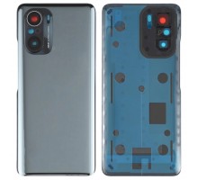 Задняя крышка для Xiaomi Poco F3 (со стеклом камеры) (CE) (черный)