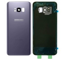 Задняя крышка для Samsung S8 Plus/ SM-G955 (со стеклом камеры) (LOGO) (фиолетовый)