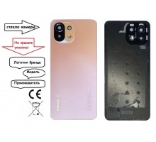 Задняя крышка для Xiaomi Mi 11 Lite/ Mi 11 Lite NE 5G (со стеклом камеры) (OR100% СНЯТ) (розовый)