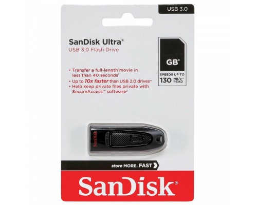 Флеш память SanDisk Z48/ 32GB/ USB 3.0/ 130мгбит/сек/ пластик (черный)