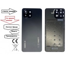 Задняя крышка для Xiaomi Mi 11 Lite/ Mi 11 Lite NE 5G (со стеклом камеры) (OR100% СНЯТ) (черный)