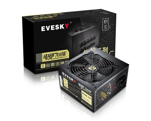 Блок питания Evesky PC700/ 700W/ 80 Plus (черный)