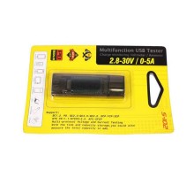 Тестер USB S-102 2.8-30V / 0-5A вольтметр/амперметр для контроля зарядного устройства