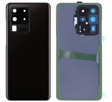 Задняя крышка для Samsung S20 Ultra/ SM-G988 (со стеклом камеры) (CE) (черный)