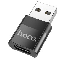 Переходник Type-C - USB HOCO UA17 (черный)