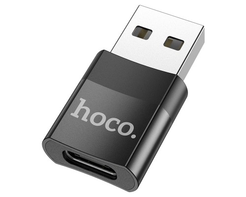 Переходник Type-C - USB HOCO UA17 (черный)