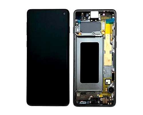 Дисплей для Samsung S10/ SM-G973 (SP OR100% РАМ) (черный)
