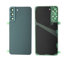 Задняя крышка для Samsung S22 Plus/ SM-S906 (со стеклом камеры) (LOGO) (зеленый)