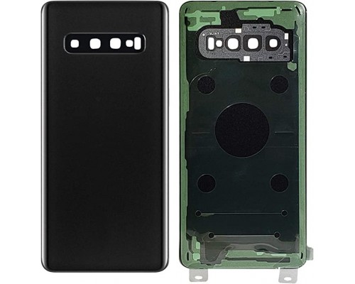 Задняя крышка для Samsung S10/ SM-G973 (со стеклом камеры) (CE) (черный)