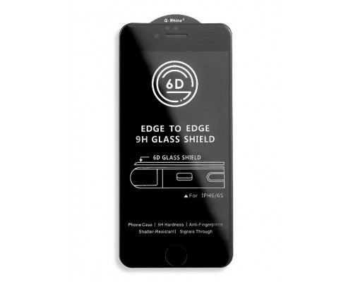 Защитное стекло для Apple iPhone 7 Plus/ 8 Plus (G-RHINO) (6D) (черный)