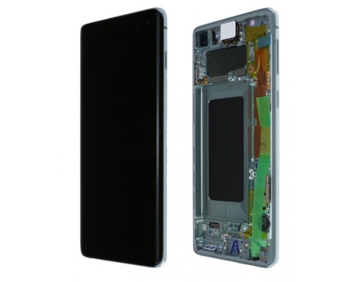 Дисплей для Samsung S10/ SM-G973 (SP OR100% РАМ) (зеленый)