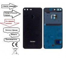 Задняя крышка для Huawei Honor 9 Lite/ LLD-L31 (SP OR100%) (стекло кам+скан отпеч пальц) (черный)
