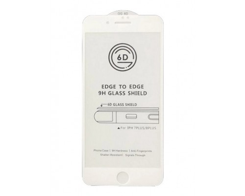 Защитное стекло для Apple iPhone 6 Plus/ 6s Plus (G-RHINO) (6D) (белый)