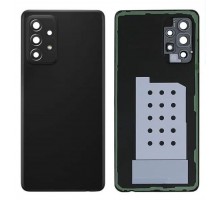 Задняя крышка для Samsung A52/ SM-A525 (со стеклом камеры) (LOGO) (черный)