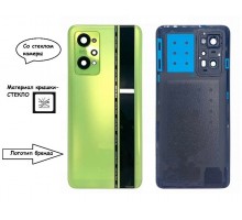 Задняя крышка для Realme GT Neo 2 (со стеклом камеры) (LOGO) (зеленый)