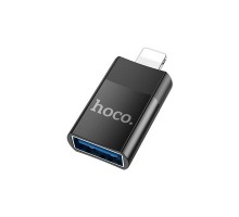 Переходник USB - Lighting HOCO UA17 (черный)