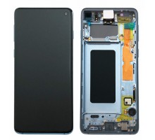 Дисплей для Samsung S10/ SM-G973 (SP OR100% РАМ) (синий)