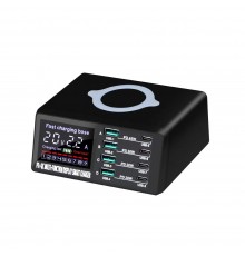 Зарядная станция WLX Charge Expert X9D/ 4*USB + 4*PD/ 110W/ QC3.0+PD/ 5V-9V-12V-15V-20V/ 3A-1.5A (че