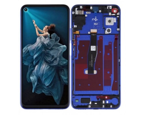 Дисплей для Huawei Honor 20/ Nova 5T (OR REF РАМ) (синий)
