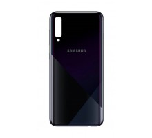 Задняя крышка для Samsung A30S 2019/ SM-A307 (со стеклом камеры) (LOGO) (черный)