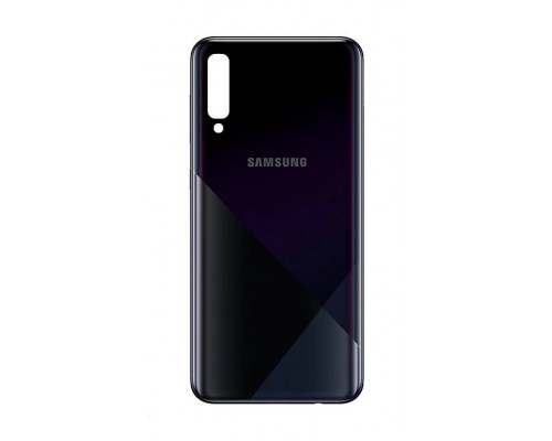 Задняя крышка для Samsung A30S 2019/ SM-A307 (со стеклом камеры) (LOGO) (черный)