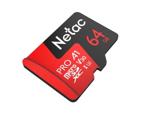 Карта памяти microSDHC Netac A1 Pro/ 64GB/ class10/ без адаптера