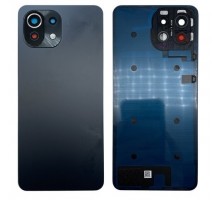 Задняя крышка для Xiaomi Mi 11 Lite/ Mi 11 Lite NE 5G (со стеклом камеры) (CE) (черный)