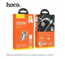 Автомобильное зарядное устройство HOCO NZ10/ PD+QC3.0/ 45W (серый)