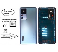Задняя крышка для Xiaomi 12T (со стеклом камеры) (CE) (синий)