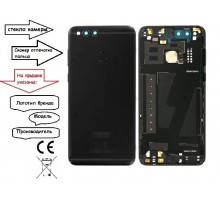 Задняя крышка для Huawei Honor 7X/ BND-L21 (SP OR100%) (стекло кам+скан отпеч пальц) (черный)