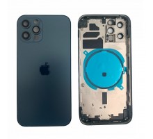 Корпус с магнитом для iPhone 12 Pro MAX (сим-лоток/ кнопки) (HC) (синий)