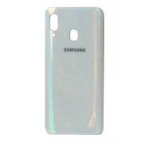 Задняя крышка для Samsung A40/ SM-A405 (LOGO) (белый)