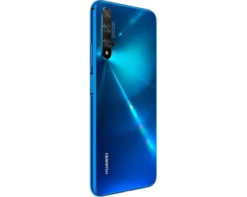 Задняя крышка для Huawei Nova 5T (LOGO) (со стеклом камеры) (синий)