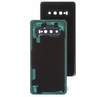 Задняя крышка для Samsung S10 Plus/ SM-G975 (со стеклом камеры) (CE) (черный)