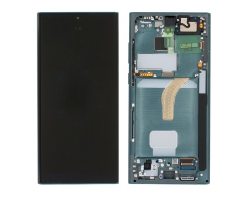Дисплей для Samsung S22 Ultra/ SM-S908 (SP OR100% РАМ) (зеленый)