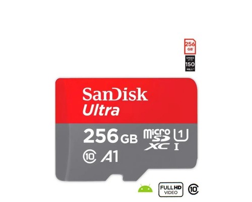 Карта памяти microSDHC SanDisk A1/ 256GB/ class10/ 120мгбит/сек/ без адаптера