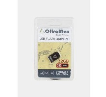 Флеш память OltraMax 330/ 32GB/ USB 2.0/ пластик (черный)