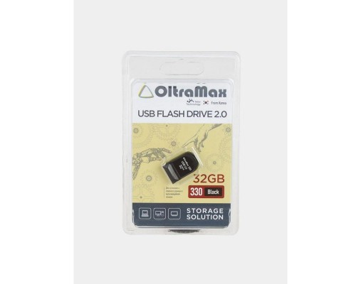 Флеш память OltraMax 330/ 32GB/ USB 2.0/ пластик (черный)