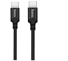 Кабель USB-C to USB-C HOCO X14/ 3A/ 1M/ ткань (черный)