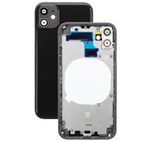 Корпус для iPhone 11 (сим-лоток/ кнопки) (HC) (черный)