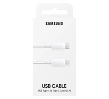Кабель USB-C to USB-C Samsung EP-DN975BBEGKR/ 5A-100W/ 1M (OR) (белый)