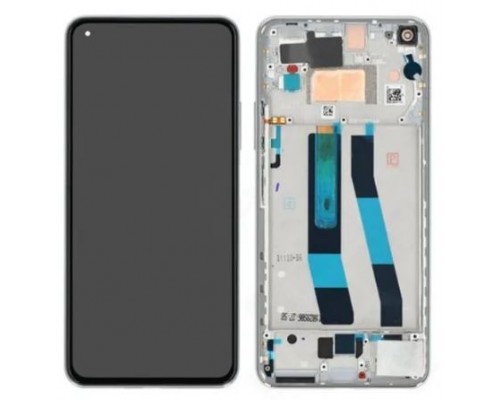 Дисплей для Xiaomi Mi 11 Lite/ Mi 11 Lite 5G (OR100% PAM+скан отпеч) (серебристый)