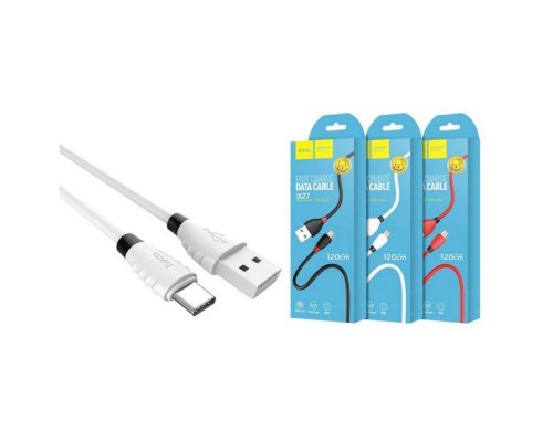 Кабель USB - Type-C HOCO X27/ 1.2M/ 3A/ силикон (белый)
