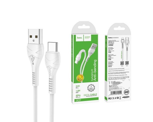 Кабель USB - Type-C HOCO X37/ 1M/ 3A/ ПВХ (белый)